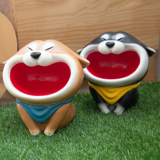 柴犬大學 滿滿嘴玄關柴犬收納擺飾 (赤柴/黑柴) 家居裝飾 鑰匙飾品收納 柴犬周邊禮品 入厝送禮, 赤柴,大