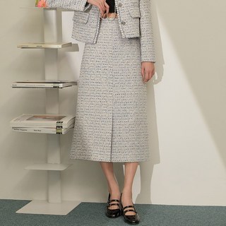로엠 미디 트위드 스커트(2colors) RMWHD12S53