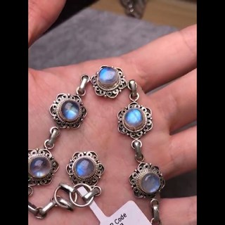 月光石 925純銀手鏈 尼泊爾手工藝設計