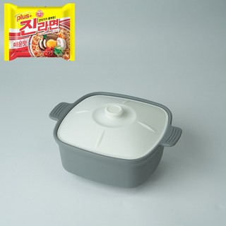 아티즌 쿡 다용도 실리콘 찜기 전자레인지 라면 계란찜 조리 대형 사각 만능찜기 1200ml, 1개, 그레이