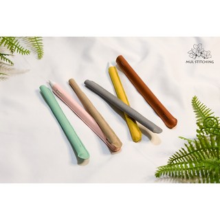 멀스티칭 애플펜슬2 가죽 케이스 커버 컬러 소가죽 플레인 스웨이드 악어무늬 패턴 아이펜슬 커버, 베이비핑크, 1개