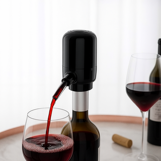 하네르 와인에어레이터 디캔딩 소주 위스키 고량주 디스펜서, 블랙, 1개