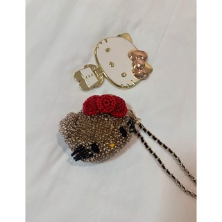 明星同款 kitty小貓頭零錢 純手工編織包 可愛造型 輕巧零錢包