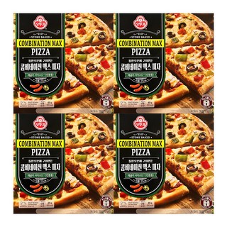 오뚜기 돌판 오븐에 구워 만든 콤비네이션 맥스 피자 405g, 4개