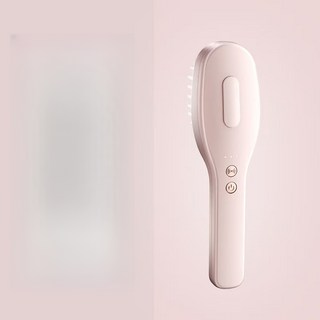 전동 두피 도포기 마사지 빗 블루 레드 LED 광케어 미세 전류(EMS) 스칼프 앰플/토닉 흡수 보조 무선 충전, 핑크