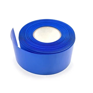 PVC 열 수축 튜브 파란색/검정색 18650 포장 필름 배터리 팩 절연 폭 155mm~500mm, 18 175 mm, 02 Blue, 01 3M, 1개