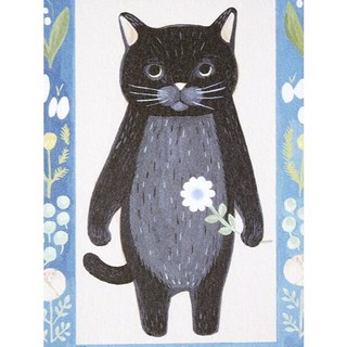 日本4legs插畫家明信片，圖畫書中的貓咪設計，精美印刷，傳遞溫暖祝福, 1個