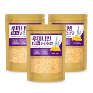 루피니빈 콩 볶은분말 100% 식물성 단백질 루핀분말, 3개, 300g