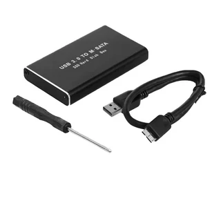 미니 SSD 케이스 mSATA-USB 3.0 SSD 인클로저 3030/50 mSATA HD 하드 디스크용 외장형 하드 드라이브 디스, 01 Black, 01 빠른