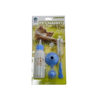 3貓2館 愛思沛 Acpet 寵物奶瓶 幼貓幼犬奶媽餵奶器 90cc 五件組, 1個, 藍色