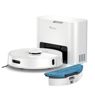 Redroad R10 2in1 물걸레 로봇청소기 4000pa 흡입력 LDS센서 먼지비움 어플연동, 화이트