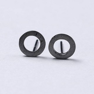 925純銀耳環 中性黑金耳釘 養耳棒愛心耳環