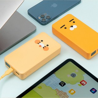 카카오프렌즈 사각 PD 보조배터리 20000mAh USB, 라이언, WPB20000_PD