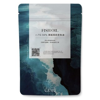 r-TG 94% 挪威高純度魚油膠囊 高濃度Omega-3 促進心血管健康 提升吸收效率, 1個, 60顆