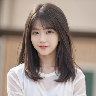 Leesheer 자연스러운 여성 앞머리 가발 일체형 쇄골 여성 통가발, 1개, 다크 브라운