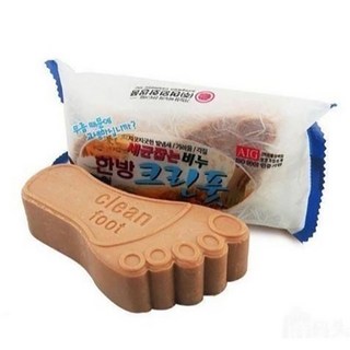 韓國 漢方 Clean Foot 去角質除腳臭香皂，深層清潔、去除老廢角質、有效除腳臭、保濕滋潤，讓雙腳恢復光滑細緻, 100g, 1個