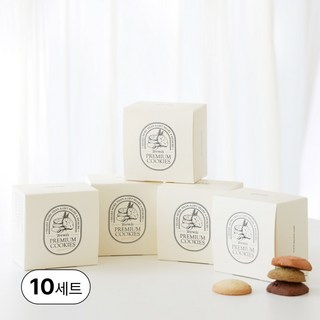 티위즈 프리미엄 수제 쿠키 답례품 결혼식 돌잔치 조문 선물, 10세트, 아이보리