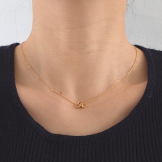 알파벳 이니셜 볼륨 팬던트 실버 은 목걸이