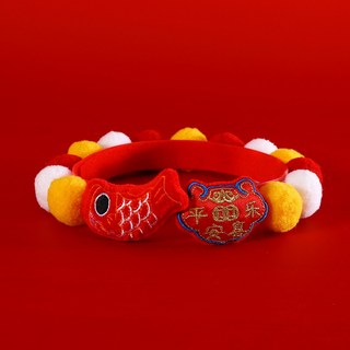 福媽寵物 項圈 有魚平安M, 1個