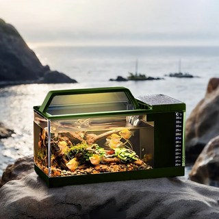 YINUO 자동 물청소 필터링 열대어 수경 어항, 1개, 그린