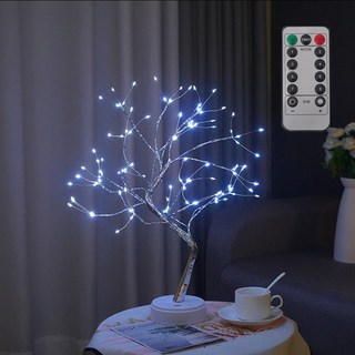 위케아 108구 자작나무 미니트리 인테리어스탠드 무드등, 은빛