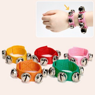 베이비 율동방울 5종세트 영유아용 손목 벨크로 소형 리듬악기, 1개