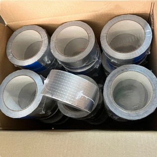 玻纖鋁箔膠帶 純鋁自粘補漏隔熱防水耐高溫膠帶, 1個, 方格鋁箔膠帶5cm*10m長