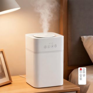 LANGDOO 가습기 4L UV살균 스마트 습도 유지 가정용 탁상용 미니 가습기 리모컨 지원, JSQ1, 화이트