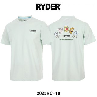 라이더 티셔츠 배드민턴 반팔 상의 남성 여성 반팔티 코튼라이크 오버핏 그린 2025RC-10