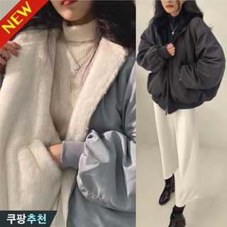 (25년 신상) 날씬해보이는 여성 리버서블 스웨이드 기모 두꺼운 패딩 점퍼 겨울 편한 뽀글이 따뜻한 후드집업 솜패딩 램스울 디자인 학생복 양면 유니크 바람막이 루즈핏 방한 점퍼