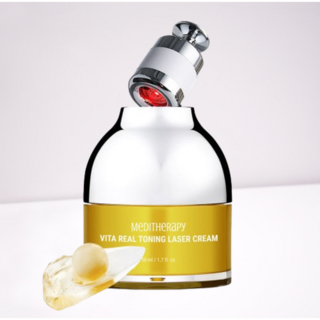 메디테라피 비타 리얼 토닝 레이저 크림 검증된 효과 색소 화이트닝, 1개, 50ml