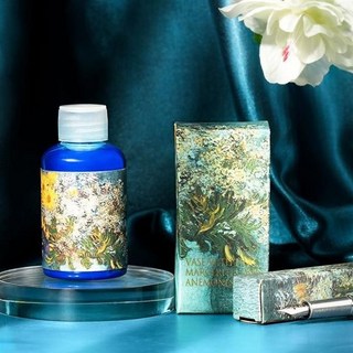 墨水【防水級】梵高墨水-送盲盒鋼筆納米不堵筆黑色紅色學生練字用, 1個, 經典色-紅色,50ml盒裝送盲盒鋼筆