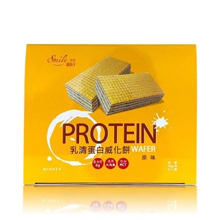 Smile 99纖莉子乳清蛋白威化餅，原味，每包含6克蛋白質，獨立包裝，健康零食, 30g, 6個