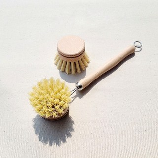 주방 브러쉬 청소솔 설거지솔 헤드교체 우드주방솔 세척솔 + 교체용헤드 세트, 1세트, 주방솔1p+리필헤드1p