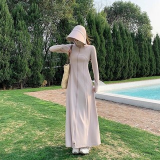 抵抗紫外線長款防曬外套 冰絲涼感連身防曬衣 抗UV防曬服