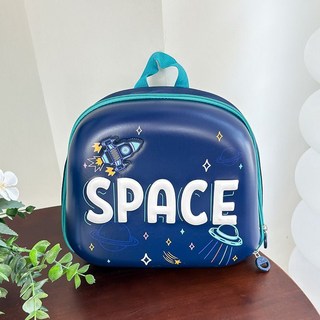 【包 您無憂 】兒童小書包幼兒園雙肩包蛋殼卡通太空亮燈背包寶寶小班可愛雙肩包