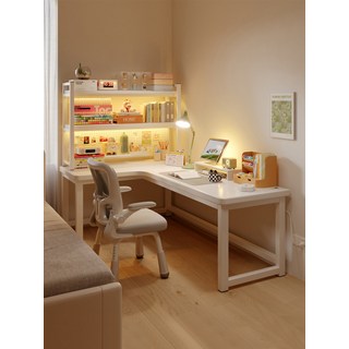 코너책상 타공판 ㄱ책상 코너형 L자 테이블 모서리책상 기억자책상 사무용 학생, 화이트/화이트선반/책장/오른쪽