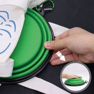 반려동물 애견 산책 밥 물 그릇 식기 트레이 접이식 강아지물그릇 애견물그릇 애견밥통, 소형 블루, 1개