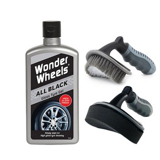奇跡輪胎鋁圈護理組，超值組合，輕鬆清潔保養，恢復輪胎光澤，防止龜裂老化，DIY首選, 1個, 奇跡輪胎光澤劑+輪胎工具組