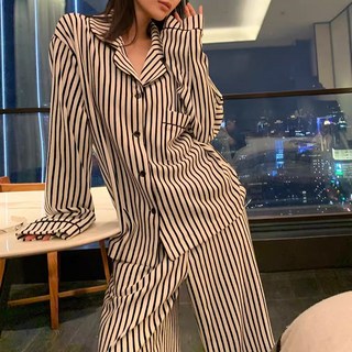 시우리빙 봄가을 큐트 카라 긴팔긴바지 파자마 잠옷 세트