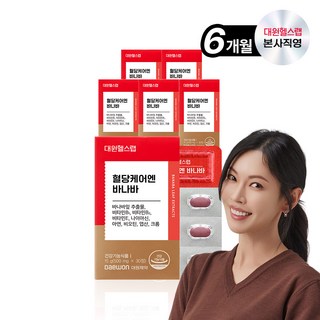 대원제약 대원헬스랩 혈당 케어엔 바나바 플러스, 30정, 6개