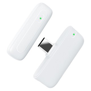 Deli 無線領夾式麥克風 自帶降噪 360°全指向收音, 白色, M6