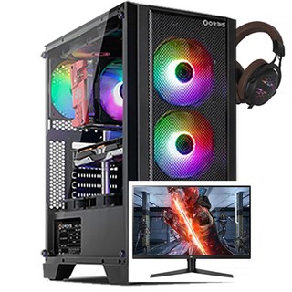 바른컴퓨터 게이밍 컴퓨터 풀세트 모니터포함 PC 롤 서든어택 배틀그라운드 피파, BAF-F12, 기본형