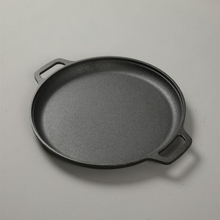 【開發票/統編】鑄鐵烙餅鍋 - 家用無塗層不粘煎餅鍋 手抓餅/煎餅果子工具 生鐵鏊子 耐用防銹 均勻加熱 多功能, 1個, 鐵柄款（28cm）烙餅鍋單鍋無工具