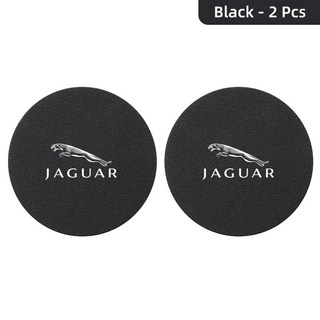 재규어 E-페이스 I-페이스 X-타입 XFR XE XF XJ F-타입 F-페이스 XKR 차량용 스웨이드 컵홀더 미끄럼 방지 패드 2개, black-2pcs