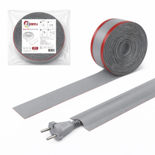 살림언니 이지컷 잘라쓰는 테이프형 케이블 정리 10m 전선 몰딩, 그레이, 1개