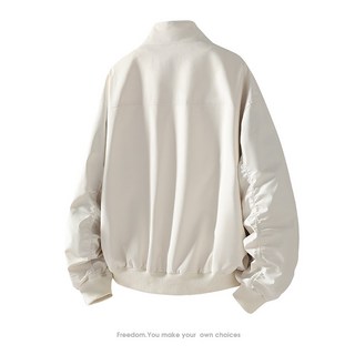 純色運動工裝夾克男款 - 防風寬鬆外套