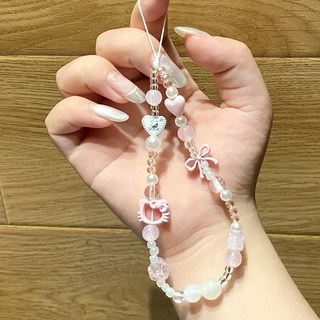 [헬로키티 스트랩] 산리오 열쇠고리 키링 키링인형 폰고리 휴대폰고리 백참 가방고리 폰꾸 미니키링 핸드폰스트랩 폰스트랩, 빈 얼굴 키티, 1개