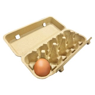 紙箱阿爸紙雞蛋盒10顆裝，瓦楞紙材質堅固耐用，環保可回收, 3個, 紙蛋盒