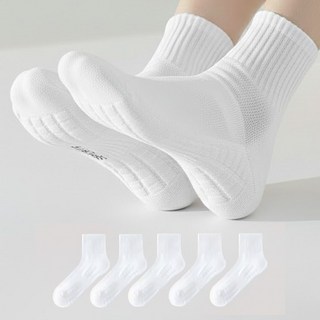 누벤타 남녀공용 발편한 쿠션 스포츠양말 5개입